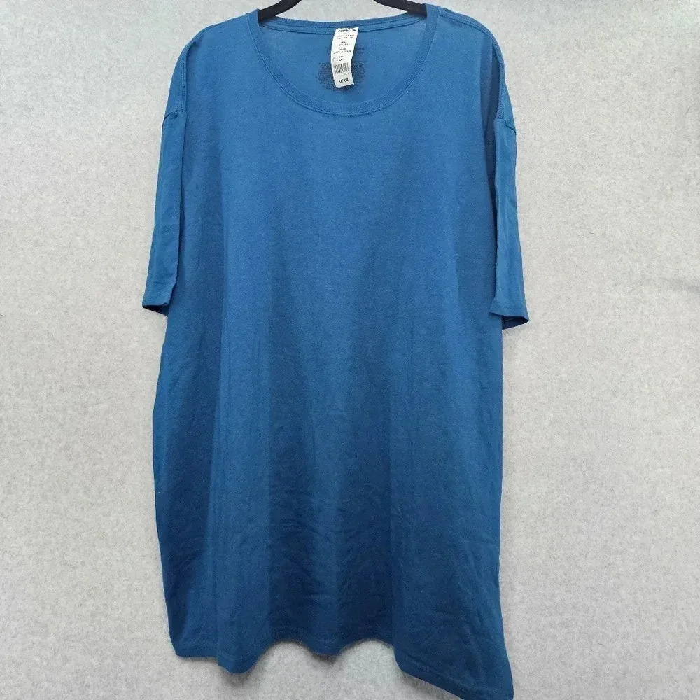 Hanes Originals Men's Short‎ Sleeve Tee Shirt Aqua Blue in Color Size 2XL